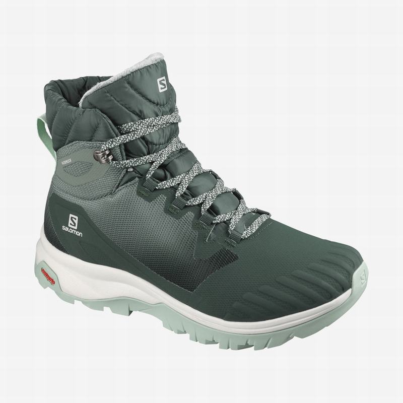 Salomon Singapore Womens Winter Boots - VAYA BLAZE THINSULATE™ CLIMASALOMON™ WATERPROOF Green | 0824